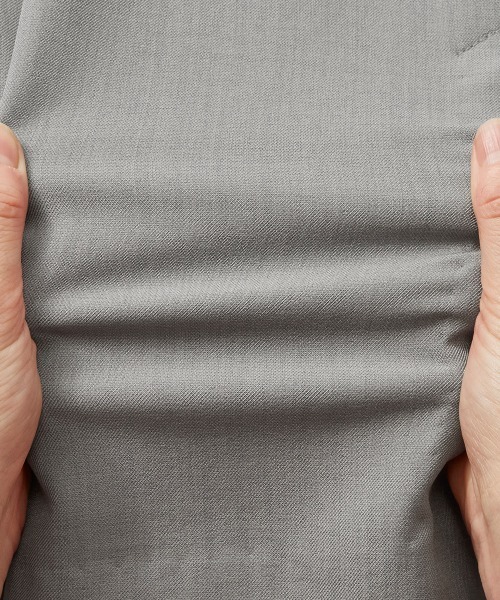 RANAN（ラナン）の「ひんやり！洗える麻調ベルト付タイトスカート（スーツスカート・レディース・ライトグレー/ブラック・L/LL/M）」の11枚目の写真