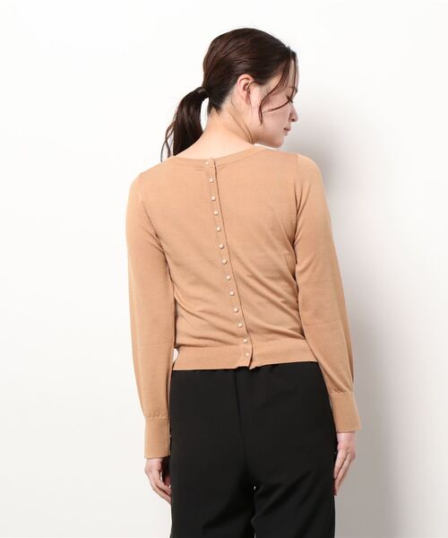 KOBE LETTUCE（コウベレタス）の「前後で着られるパールボタンニットカーディガン（カーディガン/ボレロ・レディース・レッド/ベージュ/ブラック/ホワイト系/ブラック系/ネイビー系・M/S）」の12枚目の写真