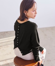 KOBE LETTUCE | 前後で着られるパールボタンニットカーディガン(カーディガン/ボレロ)