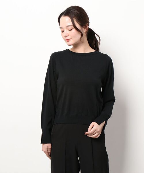 KOBE LETTUCE（コウベレタス）の「前後で着られるパールボタンニットカーディガン（カーディガン/ボレロ・レディース・レッド/ベージュ/ブラック/ホワイト系/ブラック系/ネイビー系・M/S）」の9枚目の写真