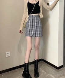 【URGE:】台形 タック ミニスカート