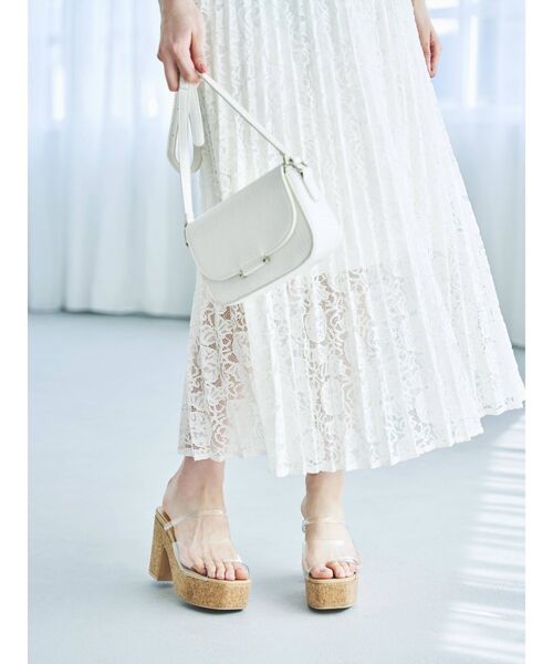 dazzlin（ダズリン）の「フリルリブマークプリーツワンピース（ワンピース・レディース・ブラック/オフホワイト・FREE）」の6枚目の写真