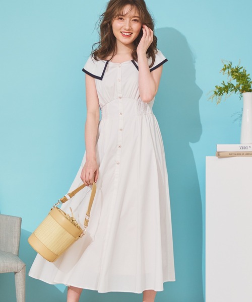 NOELA（ノエラ）の「ストライプシャツカラーワンピース（ワンピース