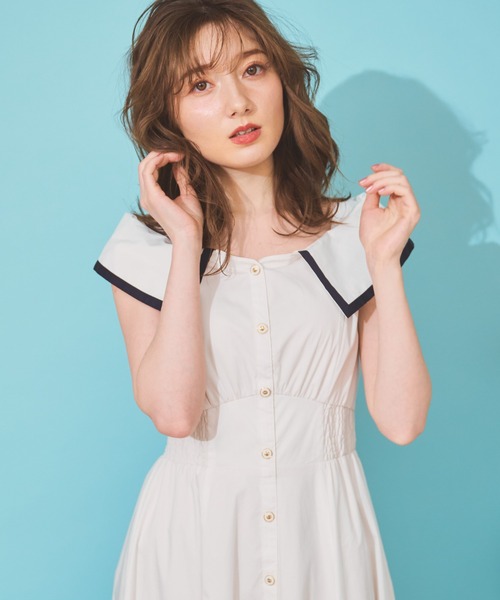 NOELA（ノエラ）の「ストライプシャツカラーワンピース（ワンピース・レディース・その他2/その他1/オフホワイト・S/M）」の16枚目の写真