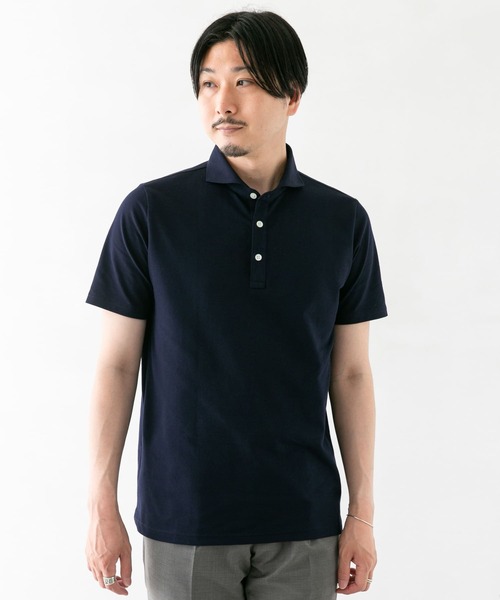美品★アーバンリサーチ　ポロシャツ　半袖　ブラック　L　1.9万　綿　紺　春夏 URBAN RESEARCH DOORS（アーバンリサーチドアーズ）の「LIFE
