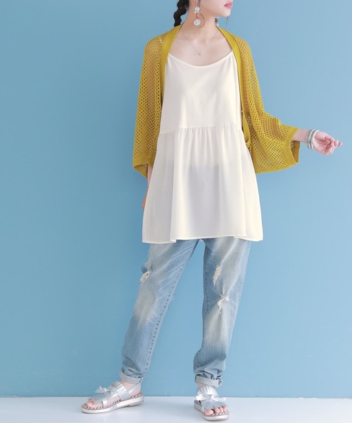 osharewalker(オシャレウォーカー)の「【廃盤】『レイヤードインナーキャミソール』(キャミソール・レディース・モカ/オフホワイト/ブラック・1/2)」の10枚目の写真