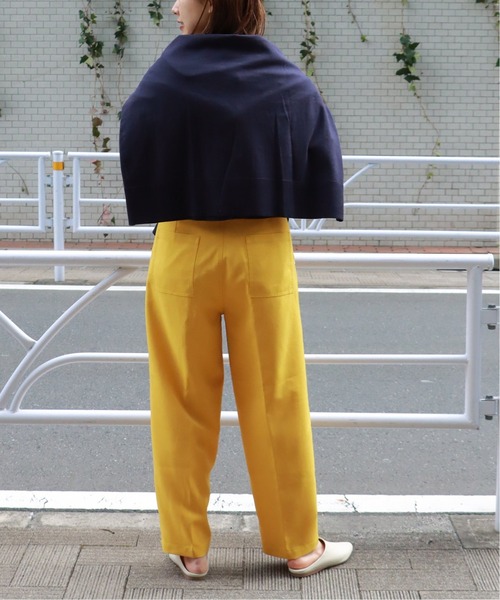 HEAR MY NAME（ヒアマイネーム）の「【HEAR MY NAME/ヒアマイネーム】 タックパンツ（その他パンツ・レディース・イエロー/グリーン・2/1）」の12枚目の写真