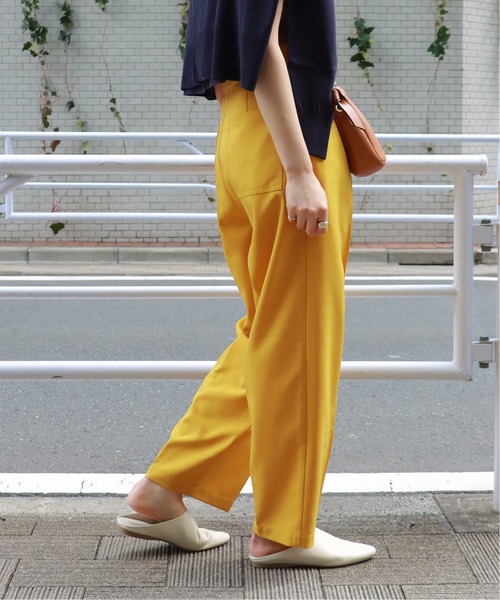 HEAR MY NAME（ヒアマイネーム）の「【HEAR MY NAME/ヒアマイネーム】 タックパンツ（その他パンツ・レディース・イエロー/グリーン・2/1）」の14枚目の写真