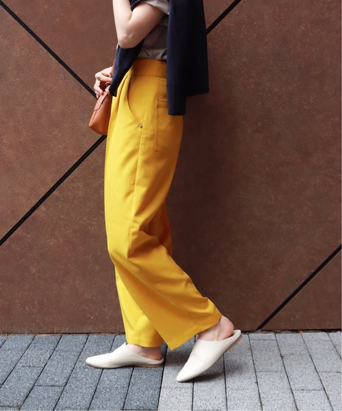 HEAR MY NAME（ヒアマイネーム）の「【HEAR MY NAME/ヒアマイネーム】 タックパンツ（その他パンツ・レディース・イエロー/グリーン・2/1）」の19枚目の写真