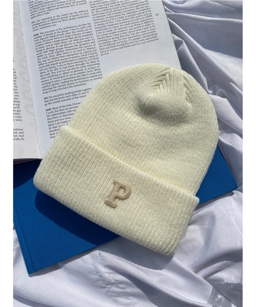 WC（ダブル シー）の「イニシャルニットキャップ（ニットキャップ/ビーニー・レディース・ネイビー/ホワイト・FREE）」の2枚目の写真
