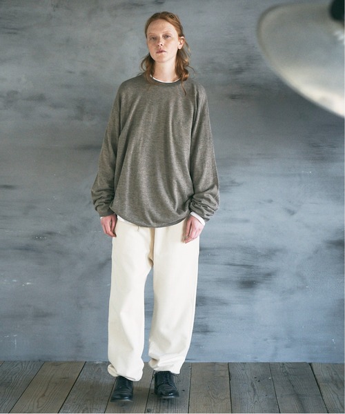 UNFIL(アンフィル)の「unfil アンフィル / worsted yak fine gauge-knit sweater ウーステッドヤク ファインゲージニット セーター / WWFL-UU004(ニット/セーター・メンズ・ブラウン/グレー・4/5)」の6枚目の写真