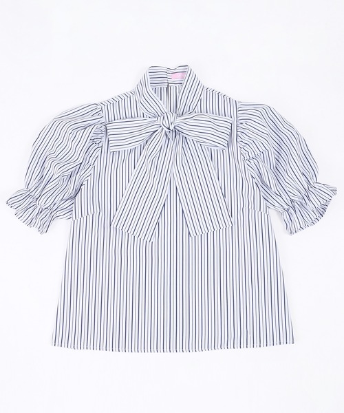 PHILLY（フィリー）の「リボン半袖ブラウス（シャツ/ブラウス・レディース・ホワイト/ブラック/その他1/その他2/ホワイト系その他/ブルー・FREE）」の11枚目の写真