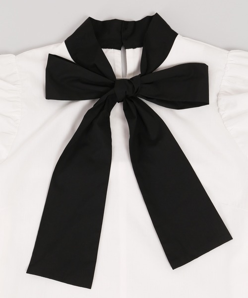 PHILLY（フィリー）の「リボン半袖ブラウス（シャツ/ブラウス・レディース・ホワイト/ブラック/その他1/その他2/ホワイト系その他/ブルー・FREE）」の10枚目の写真