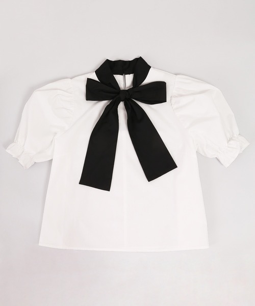 PHILLY（フィリー）の「リボン半袖ブラウス（シャツ/ブラウス・レディース・ホワイト/ブラック/その他1/その他2/ホワイト系その他/ブルー・FREE）」の14枚目の写真