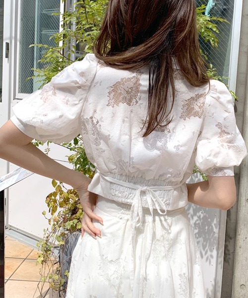 OLIVE des OLIVE（オリーブデオリーブ）の「レースコンパクトシャツ（シャツ/ブラウス・レディース・オフホワイト/ブラック・FREE）」の10枚目の写真