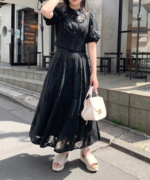 OLIVE des OLIVE（オリーブデオリーブ）の「レースコンパクトシャツ（シャツ/ブラウス・レディース・オフホワイト/ブラック・FREE）」の12枚目の写真