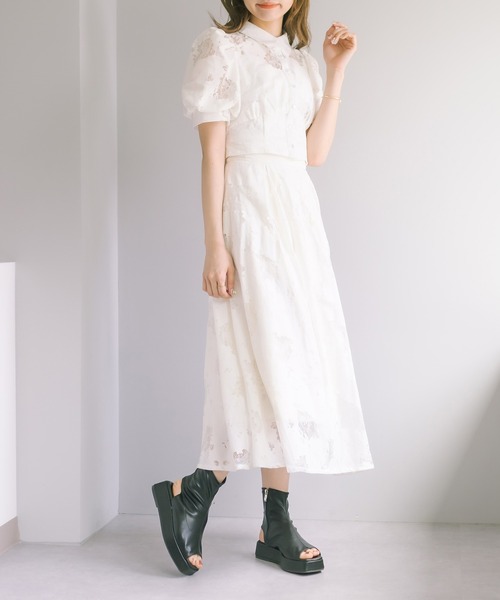 OLIVE des OLIVE（オリーブデオリーブ）の「レースコンパクトシャツ（シャツ/ブラウス・レディース・オフホワイト/ブラック・FREE）」の11枚目の写真