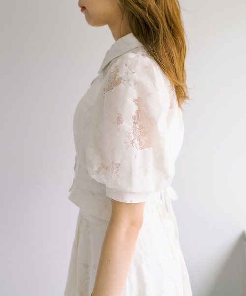 OLIVE des OLIVE（オリーブデオリーブ）の「レースコンパクトシャツ（シャツ/ブラウス・レディース・オフホワイト/ブラック・FREE）」の20枚目の写真