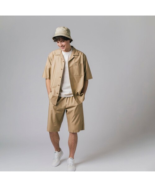 LACOSTE(ラコステ)の「コットンバックサテンバミューダショーツ(その他パンツ・メンズ・ベージュ/オフホワイト/ネイビー・46/38/42)」の3枚目の写真