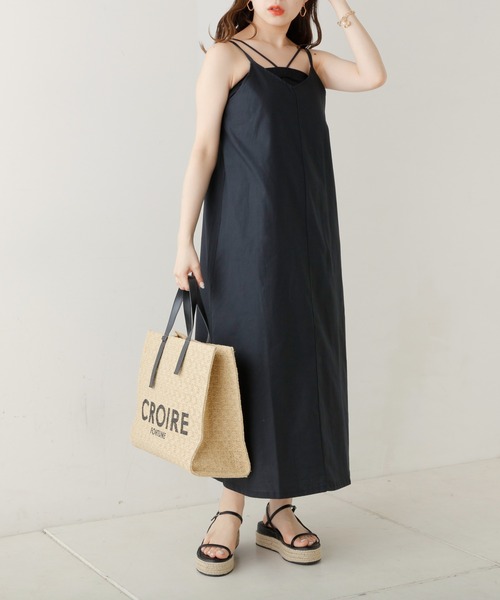 未使用 Curensology バックギャザーサロペット キャミワンピース リネンタッチバックギャザーキャミワンピース | ONE PIECE