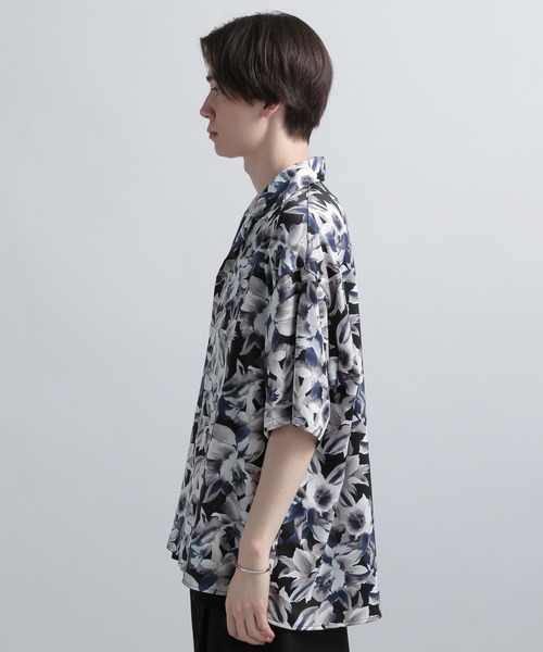 HARE（ハレ）の「ボカシハナガラカイキンシャツ(HARE)（シャツ/ブラウス・メンズ・ブラック/オフホワイト/オレンジ・SMALL/MEDIUM）」の12枚目の写真