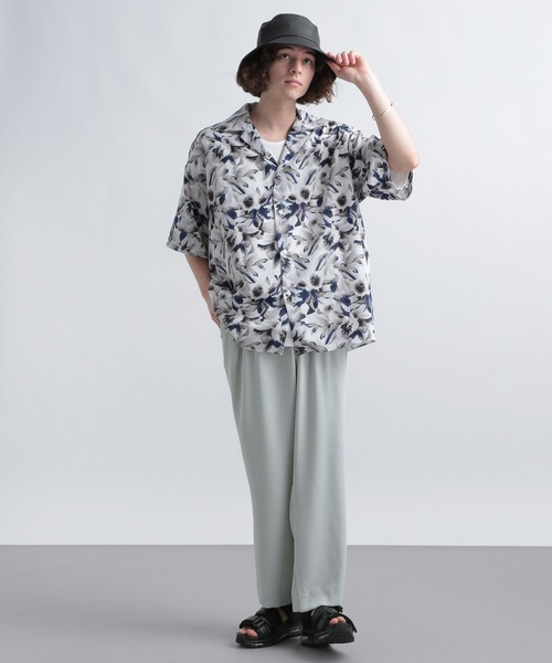 HARE（ハレ）の「ボカシハナガラカイキンシャツ(HARE)（シャツ/ブラウス・メンズ・ブラック/オフホワイト/オレンジ・SMALL/MEDIUM）」の16枚目の写真