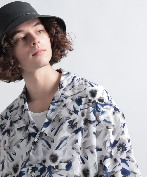 HARE（ハレ）の「ボカシハナガラカイキンシャツ(HARE)（シャツ/ブラウス・メンズ・ブラック/オフホワイト/オレンジ・SMALL/MEDIUM）」の17枚目の写真