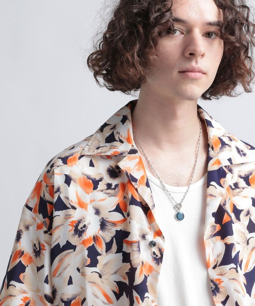 HARE（ハレ）の「ボカシハナガラカイキンシャツ(HARE)（シャツ/ブラウス・メンズ・ブラック/オフホワイト/オレンジ・SMALL/MEDIUM）」の19枚目の写真