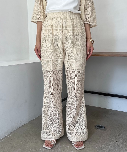 CAPRICIEUX LE'MAGE（カプリシューレマージュ）の「インドパネルレースパンツ（その他パンツ・レディース・オフホワイト/ブラック・FREE）」の21枚目の写真