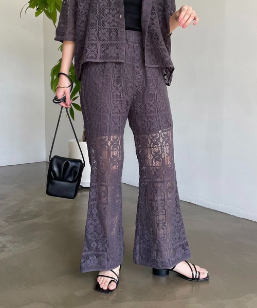 CAPRICIEUX LE'MAGE（カプリシューレマージュ）の「インドパネルレースパンツ（その他パンツ・レディース・オフホワイト/ブラック・FREE）」の6枚目の写真