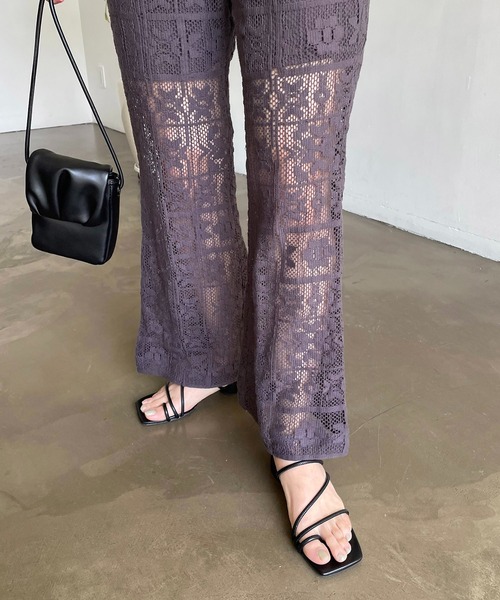 CAPRICIEUX LE'MAGE（カプリシューレマージュ）の「インドパネルレースパンツ（その他パンツ・レディース・オフホワイト/ブラック・FREE）」の7枚目の写真