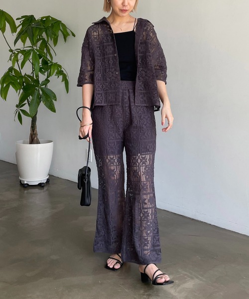 CAPRICIEUX LE'MAGE（カプリシューレマージュ）の「インドパネルレースパンツ（その他パンツ・レディース・オフホワイト/ブラック・FREE）」の8枚目の写真