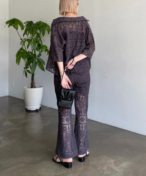 CAPRICIEUX LE'MAGE（カプリシューレマージュ）の「インドパネルレースパンツ（その他パンツ・レディース・オフホワイト/ブラック・FREE）」の12枚目の写真