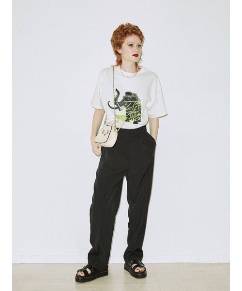 jouetie（ジュエティ）の「センタープレスタックスラックスパンツ【WEB限定】（スラックス・レディース・チャコールグレー/ブラック/グリーン/パープル・MEDIUM/LARGE）」の5枚目の写真