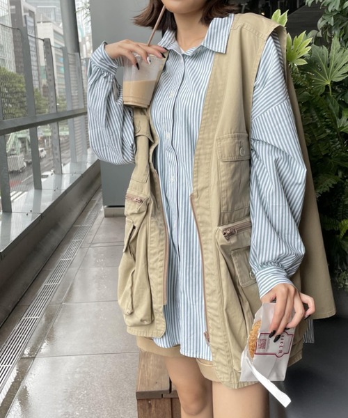 WEGO(ウィゴー)の「WEGO/ハンティングベスト(ベスト・メンズ・ホワイト/ベージュ/ブラック・FREE)」の3枚目の写真