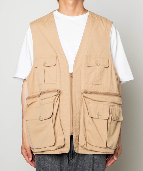 WEGO(ウィゴー)の「WEGO/ハンティングベスト(ベスト・メンズ・ホワイト/ベージュ/ブラック・FREE)」の4枚目の写真