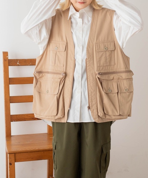 WEGO(ウィゴー)の「WEGO/ハンティングベスト(ベスト・メンズ・ホワイト/ベージュ/ブラック・FREE)」の18枚目の写真