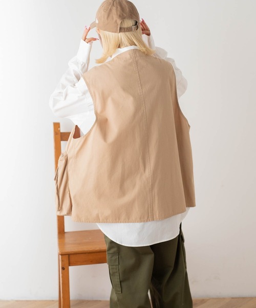 WEGO(ウィゴー)の「WEGO/ハンティングベスト(ベスト・メンズ・ホワイト/ベージュ/ブラック・FREE)」の9枚目の写真