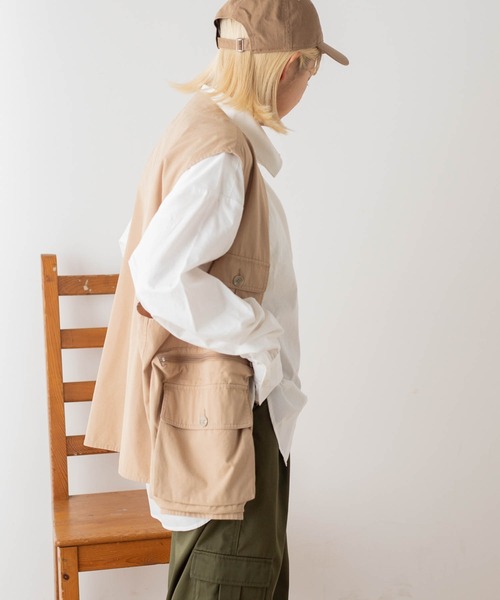 WEGO(ウィゴー)の「WEGO/ハンティングベスト(ベスト・メンズ・ホワイト/ベージュ/ブラック・FREE)」の10枚目の写真