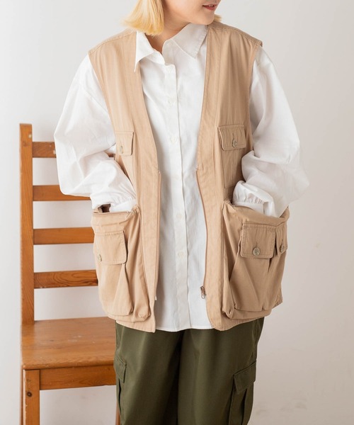 WEGO(ウィゴー)の「WEGO/ハンティングベスト(ベスト・メンズ・ホワイト/ベージュ/ブラック・FREE)」の11枚目の写真