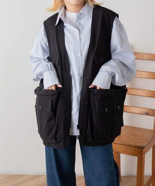 WEGO(ウィゴー)の「WEGO/ハンティングベスト(ベスト・メンズ・ホワイト/ベージュ/ブラック・FREE)」の17枚目の写真