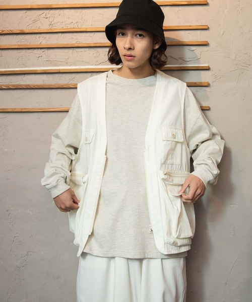 WEGO(ウィゴー)の「WEGO/ハンティングベスト(ベスト・メンズ・ホワイト/ベージュ/ブラック・FREE)」の16枚目の写真