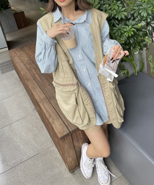 WEGO(ウィゴー)の「WEGO/ハンティングベスト(ベスト・メンズ・ホワイト/ベージュ/ブラック・FREE)」の13枚目の写真