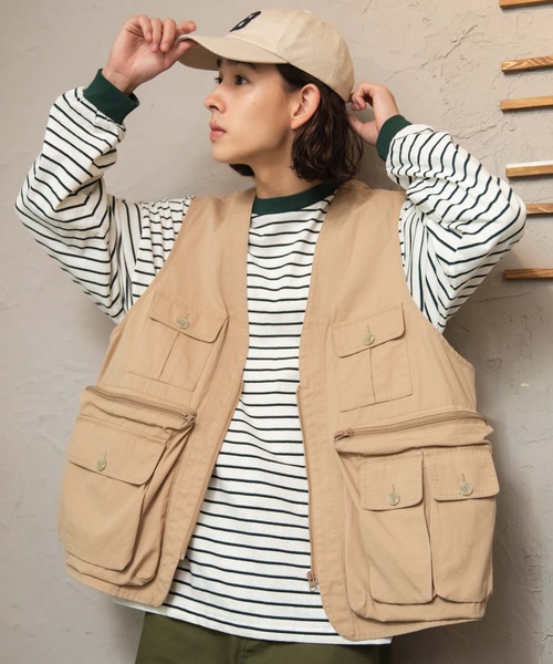 WEGO(ウィゴー)の「WEGO/ハンティングベスト(ベスト・メンズ・ホワイト/ベージュ/ブラック・FREE)」の7枚目の写真