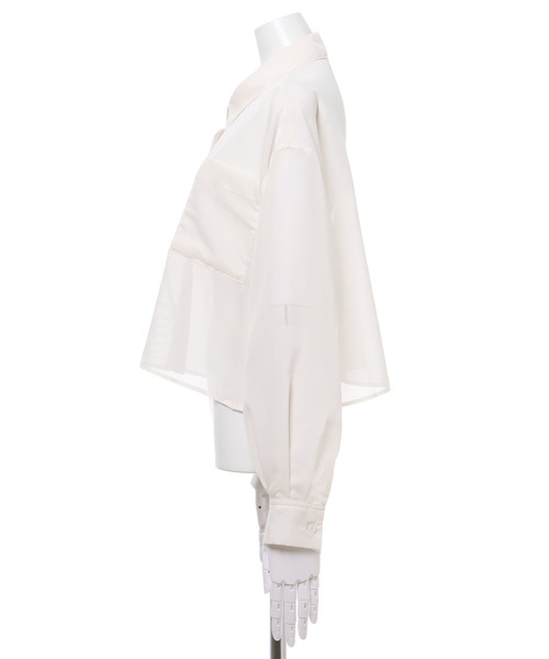 INGNI（イング）の「ショートシアー／シャツ（シャツ/ブラウス・レディース・ピンク/ライトグリーン/アイボリー・M）」の12枚目の写真