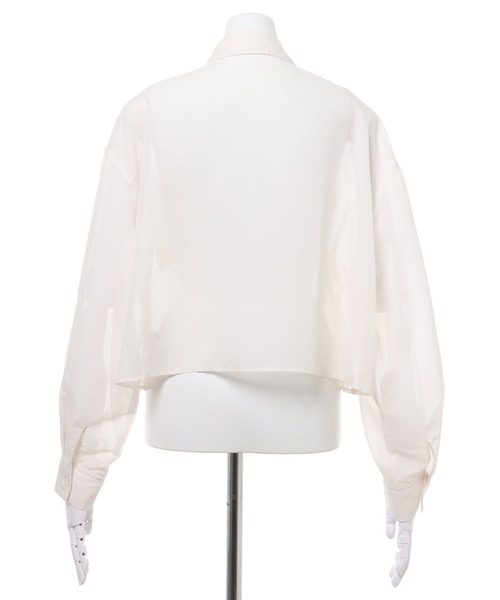 INGNI（イング）の「ショートシアー／シャツ（シャツ/ブラウス・レディース・ピンク/ライトグリーン/アイボリー・M）」の13枚目の写真