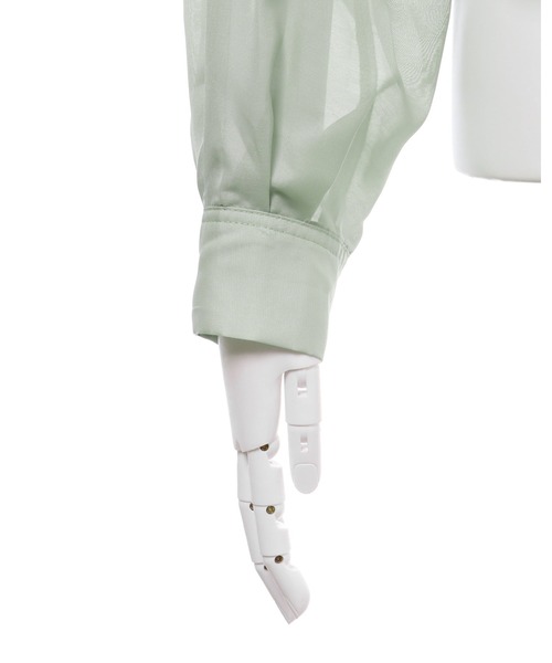 INGNI（イング）の「ショートシアー／シャツ（シャツ/ブラウス・レディース・ピンク/ライトグリーン/アイボリー・M）」の20枚目の写真