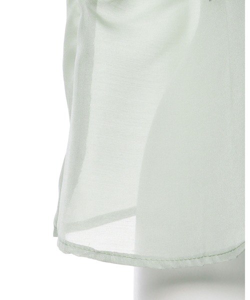 INGNI（イング）の「ショートシアー／シャツ（シャツ/ブラウス・レディース・ピンク/ライトグリーン/アイボリー・M）」の21枚目の写真