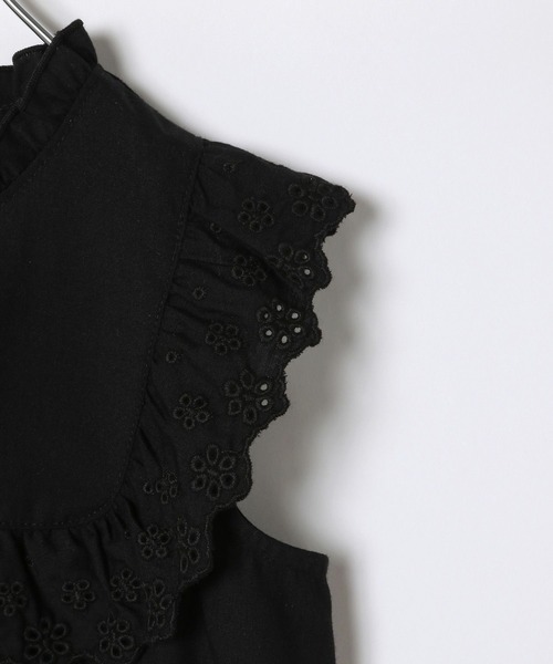 GLOBAL WORK(グローバルワーク)の「フリルネックレースブラウス/キッズ/346906(シャツ/ブラウス・キッズ・ホワイト/ブラック・110cm/100cm/120cm/130cm/140cm/150cm/160cm)」の6枚目の写真