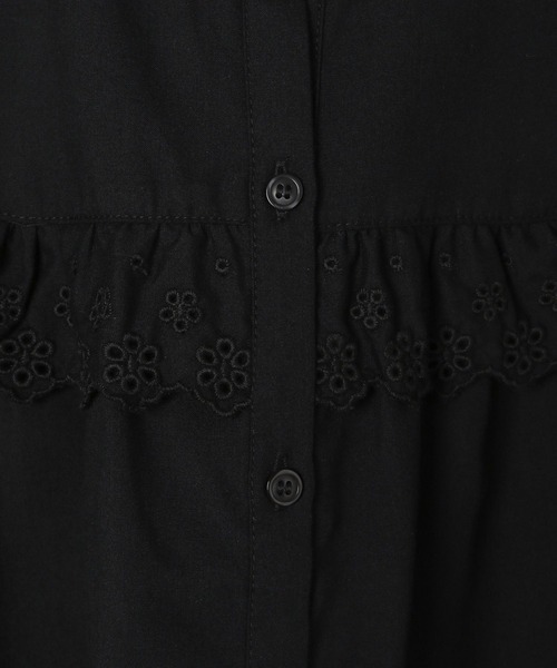 GLOBAL WORK(グローバルワーク)の「フリルネックレースブラウス/キッズ/346906(シャツ/ブラウス・キッズ・ホワイト/ブラック・110cm/100cm/120cm/130cm/140cm/150cm/160cm)」の9枚目の写真